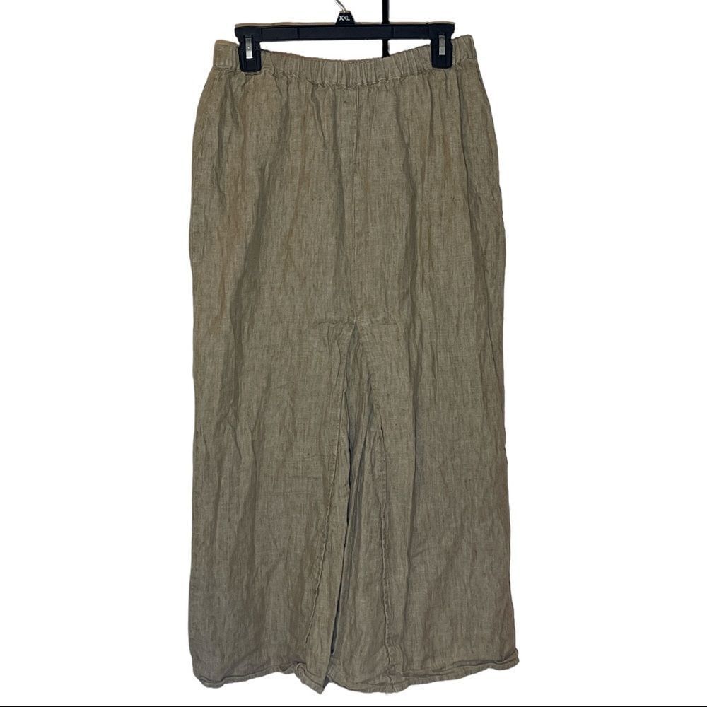 Vintage Flax 1990s Maxi Skirt Elastic Waistband No Tags Small